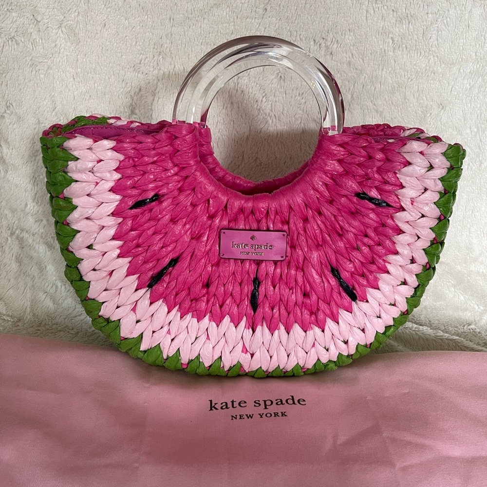 Kate Spade Straw Watermelon Purse